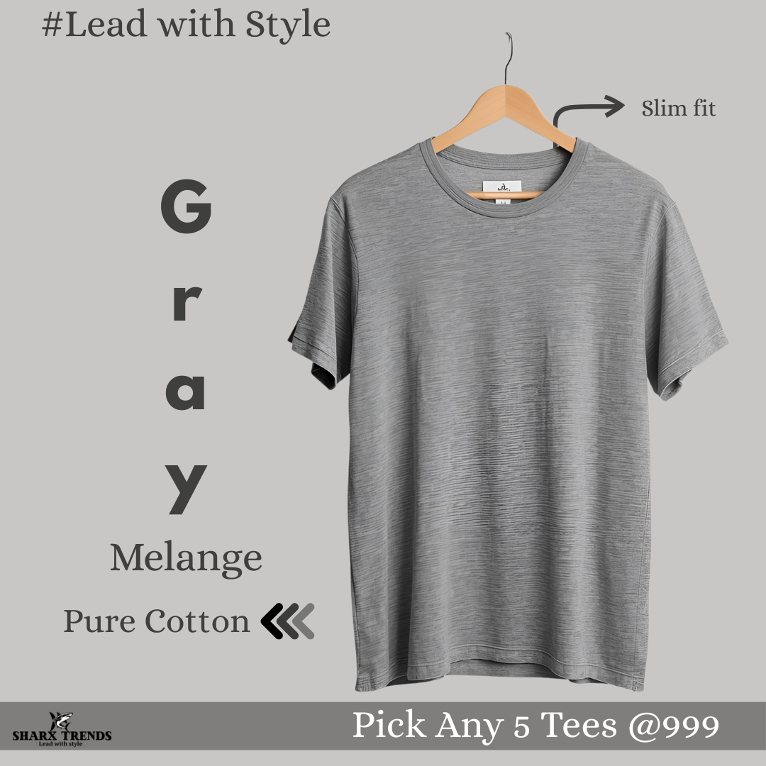 GRAY MELANGE TEES