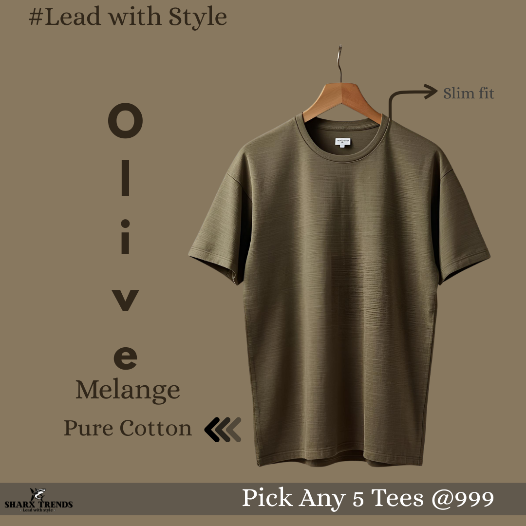 OLIVE MELANGE TEES
