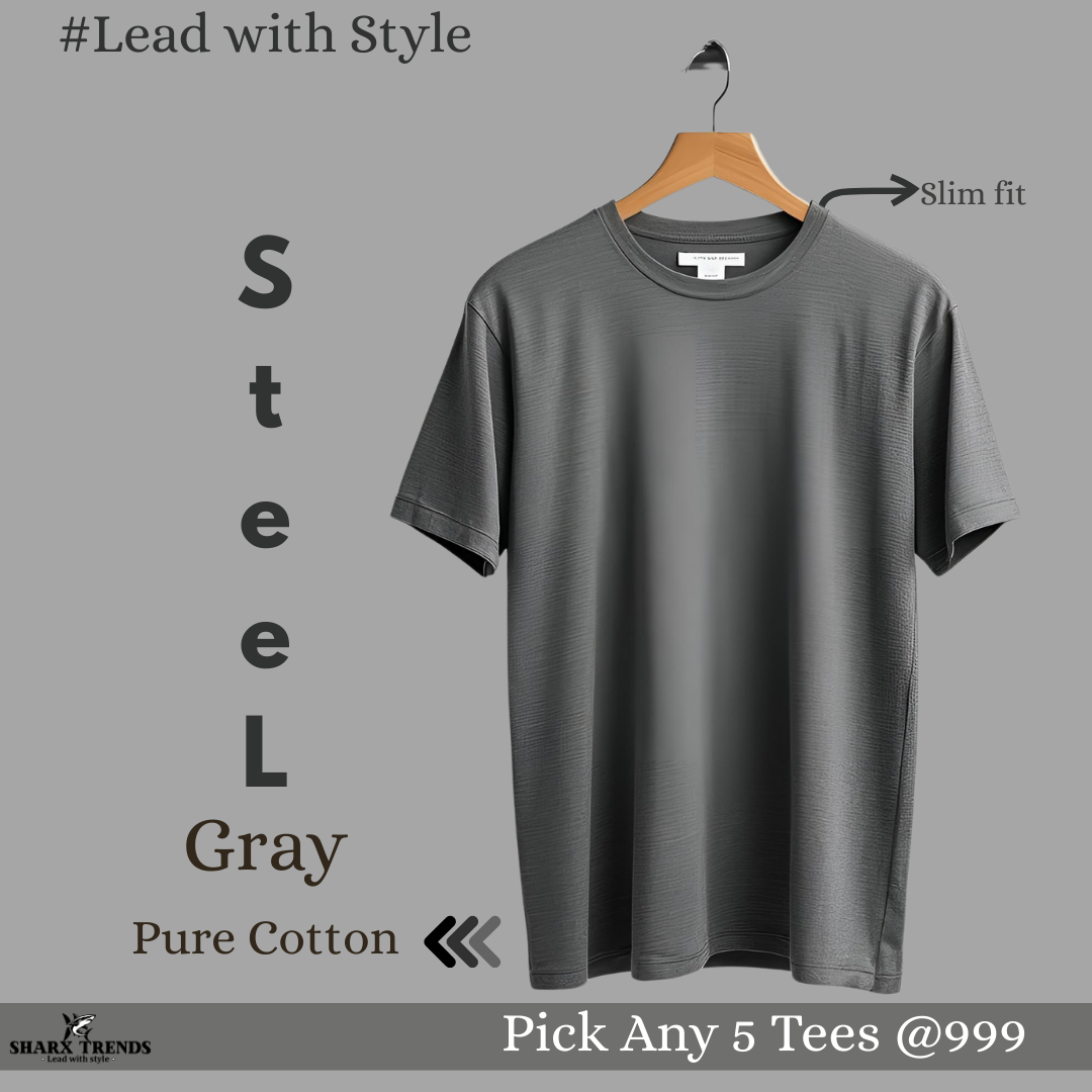 STEEL GRAY TEES