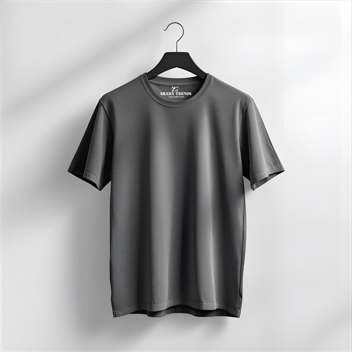 Sharx Half Sleeve Steel Gray Cotton T Shirt