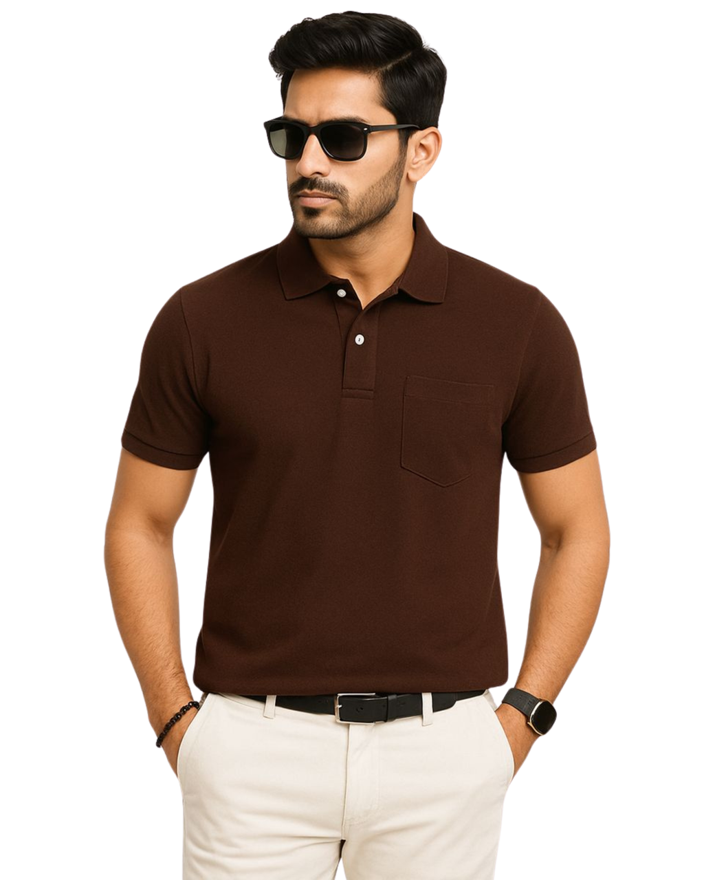 SHARXTRENDS Men’s Pure Cotton Pique Polo T-Shirt | Regular Fit | Ribbed Collar & Half Sleeve | 210–220 GSM | Casual, Office & Daily Wear