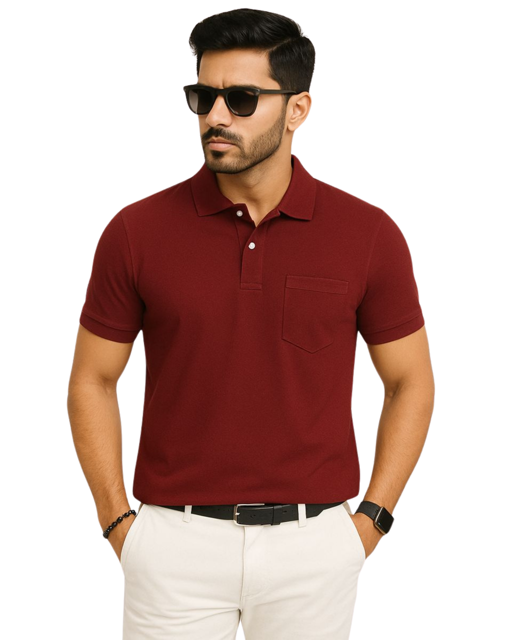 SHARXTRENDS Men’s Pure Cotton Pique Polo T-Shirt | Regular Fit | Ribbed Collar & Half Sleeve | 210–220 GSM | Casual, Office & Daily Wear