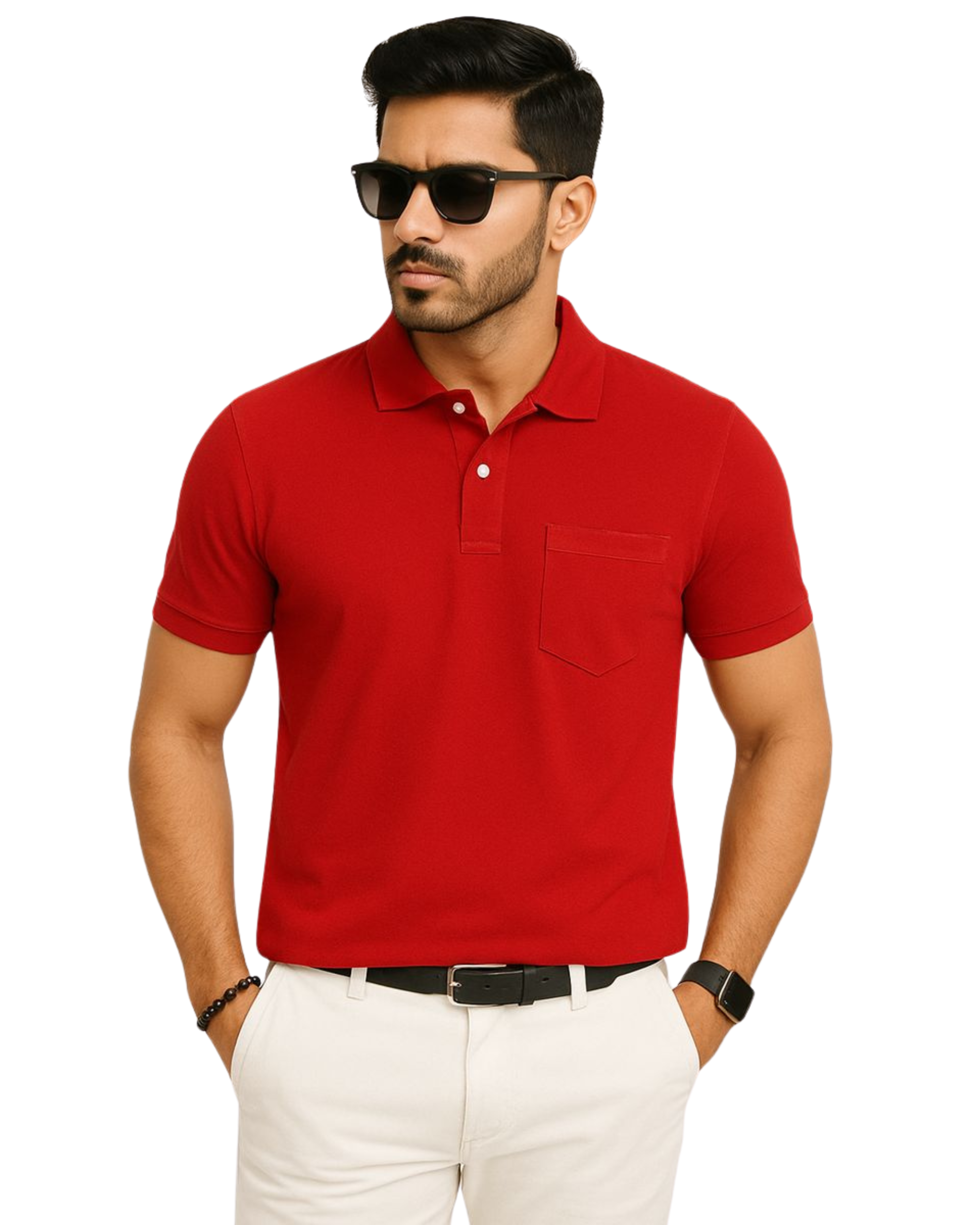 SHARXTRENDS Men’s Pure Cotton Pique Polo T-Shirt | Regular Fit | Ribbed Collar & Half Sleeve | 210–220 GSM | Casual, Office & Daily Wear