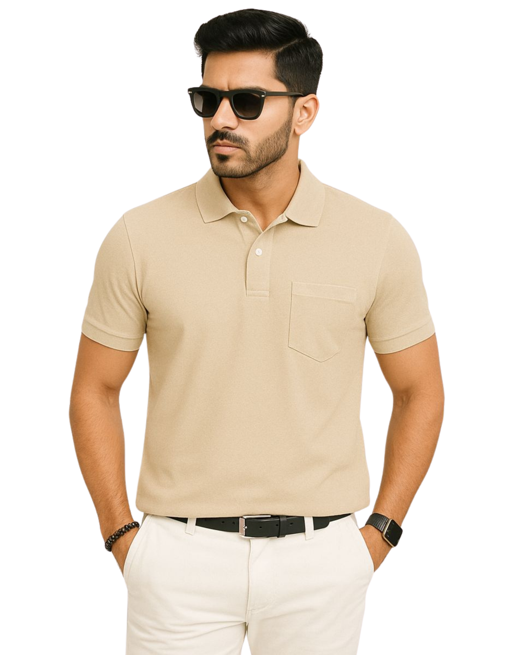 SHARXTRENDS Men’s Pure Cotton Pique Polo T-Shirt | Regular Fit | Ribbed Collar & Half Sleeve | 210–220 GSM | Casual, Office & Daily Wear