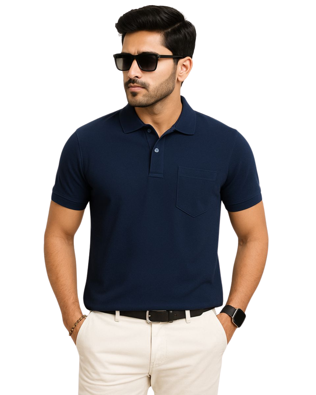 SHARXTRENDS Men’s Pure Cotton Pique Polo T-Shirt | Regular Fit | Ribbed Collar & Half Sleeve | 210–220 GSM | Casual, Office & Daily Wear