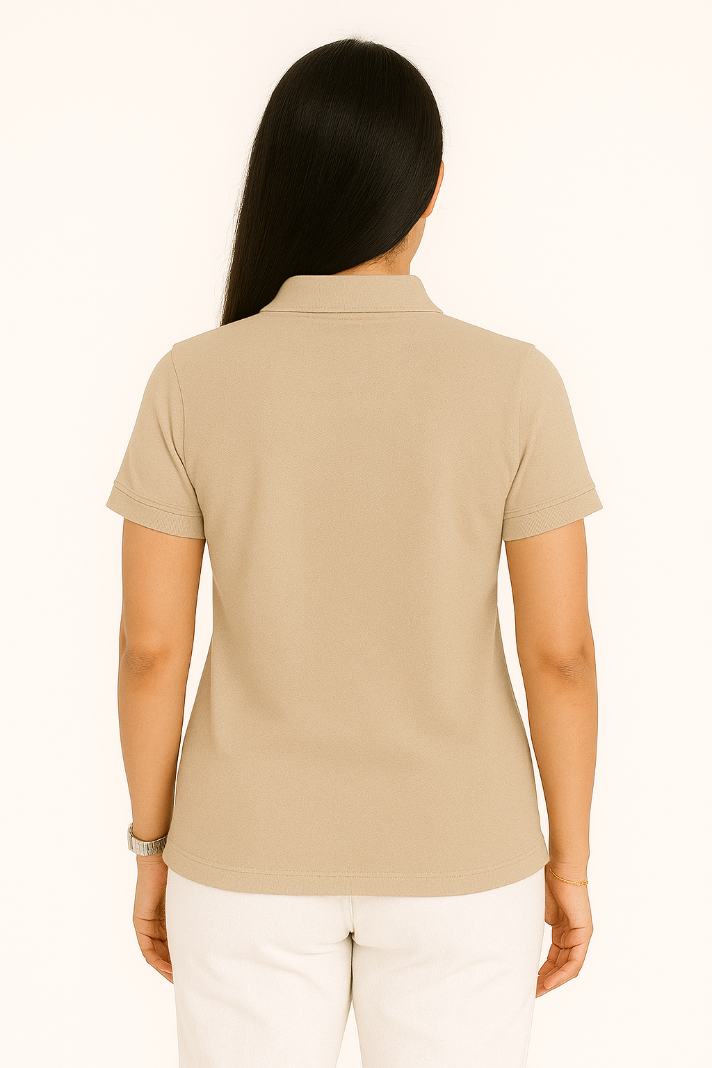 SHARXTRENDS Women’s Pure Cotton Pique Polo T-Shirt | Regular Fit | Ribbed Collar & Half Sleeve | 210–220 GSM | Casual, Office & Daily Wear