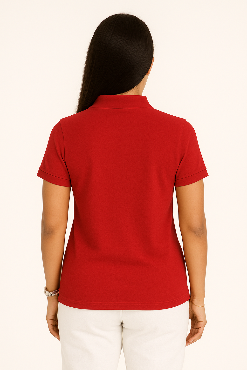 SHARXTRENDS Women’s Pure Cotton Pique Polo T-Shirt | Regular Fit | Ribbed Collar & Half Sleeve | 210–220 GSM | Casual, Office & Daily Wear