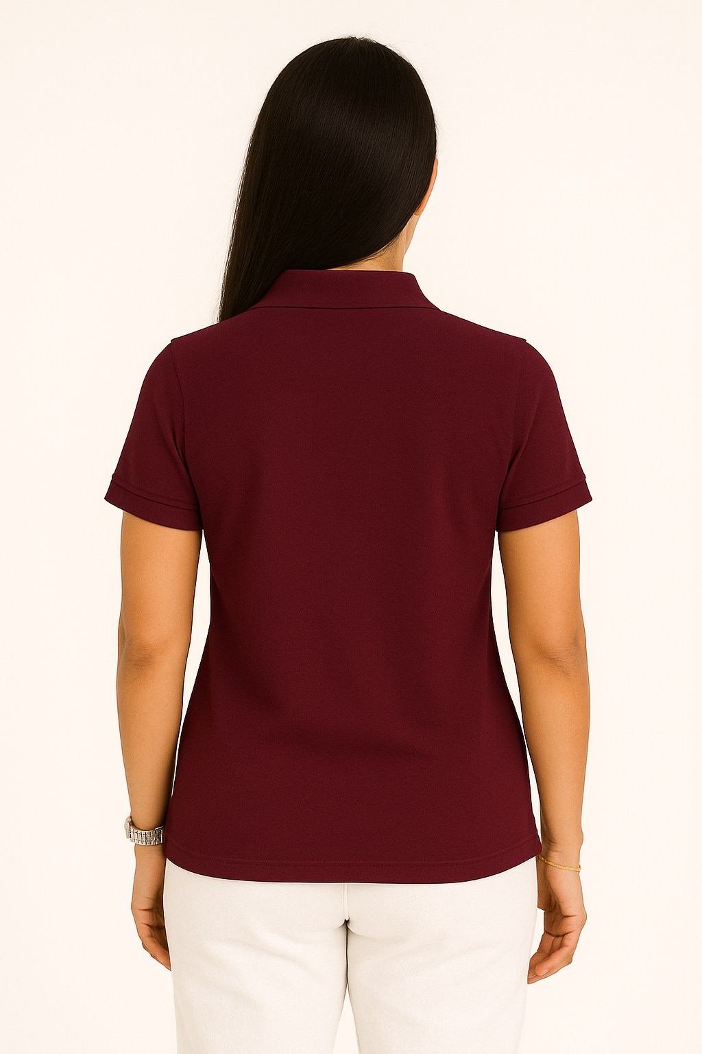 SHARXTRENDS Women’s Pure Cotton Pique Polo T-Shirt | Regular Fit | Ribbed Collar & Half Sleeve | 210–220 GSM | Casual, Office & Daily Wear