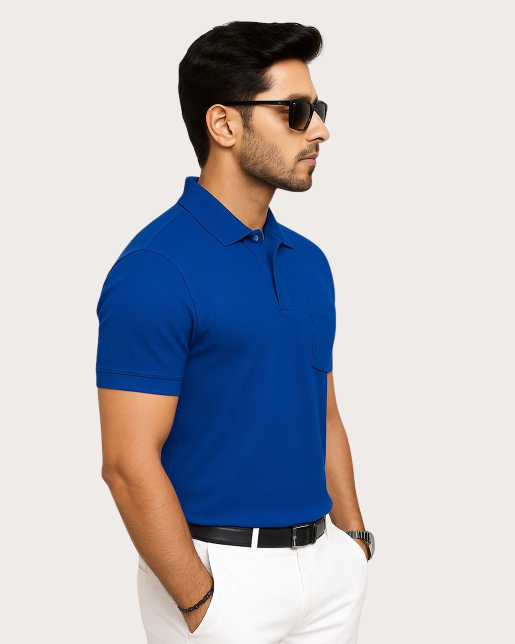 SHARXTRENDS Men’s Pure Cotton Pique Polo T-Shirt | Regular Fit | Ribbed Collar & Half Sleeve | 210–220 GSM | Casual, Office & Daily Wear