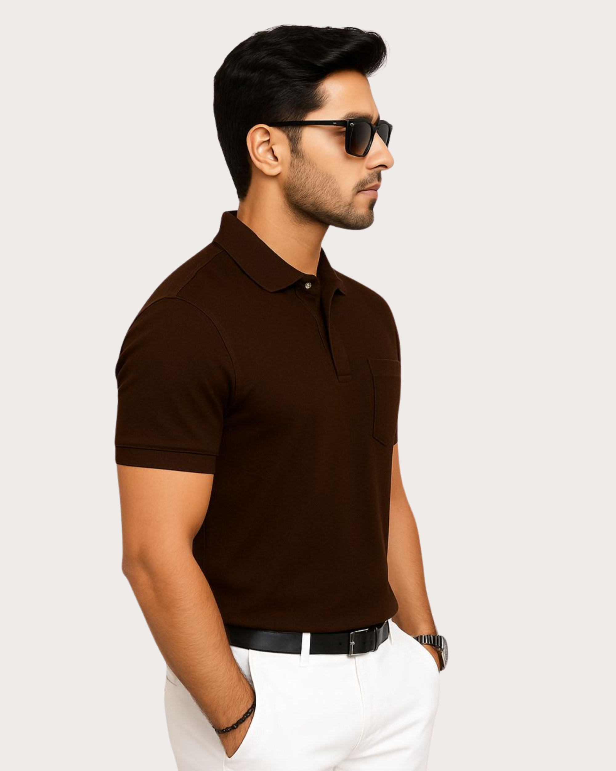 SHARXTRENDS Men’s Pure Cotton Pique Polo T-Shirt | Regular Fit | Ribbed Collar & Half Sleeve | 210–220 GSM | Casual, Office & Daily Wear