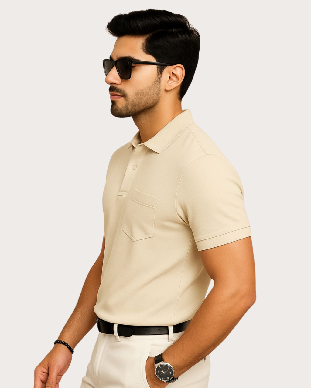 SHARXTRENDS Men’s Pure Cotton Pique Polo T-Shirt | Regular Fit | Ribbed Collar & Half Sleeve | 210–220 GSM | Casual, Office & Daily Wear