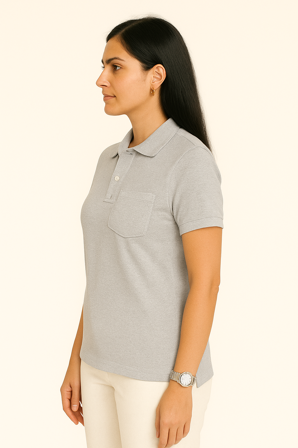SHARXTRENDS Women’s Pure Cotton Pique Polo T-Shirt | Regular Fit | Ribbed Collar & Half Sleeve | 210–220 GSM | Casual, Office & Daily Wear