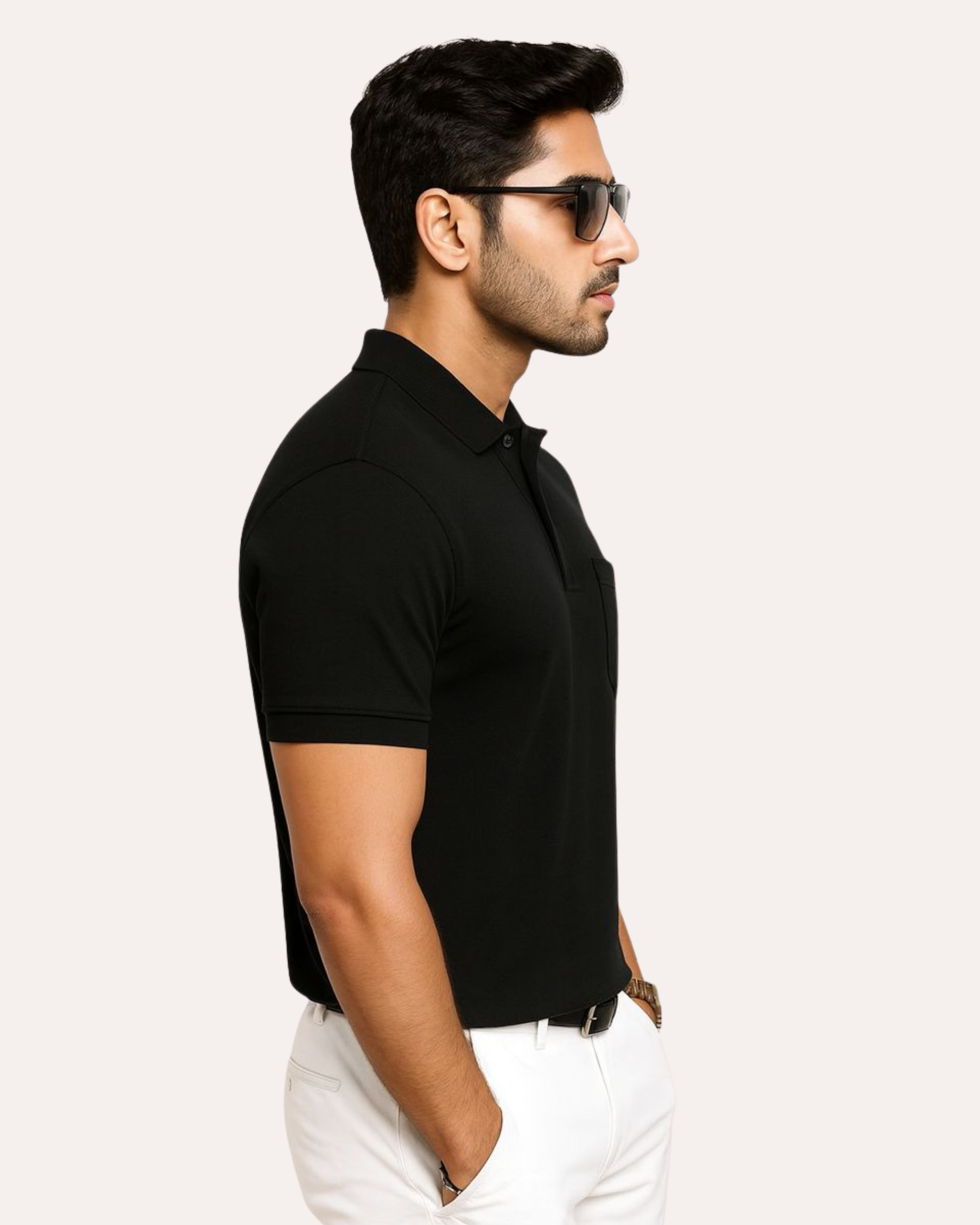 SHARXTRENDS Men’s Pure Cotton Pique Polo T-Shirt | Regular Fit | Ribbed Collar & Half Sleeve | 210–220 GSM | Casual, Office & Daily Wear