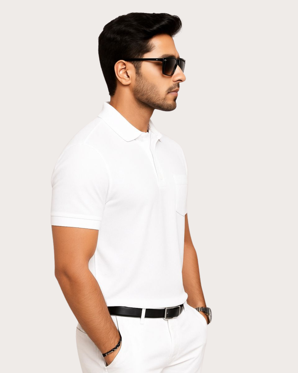 SHARXTRENDS Men’s Pure Cotton Pique Polo T-Shirt | Regular Fit | Ribbed Collar & Half Sleeve | 210–220 GSM | Casual, Office & Daily Wear