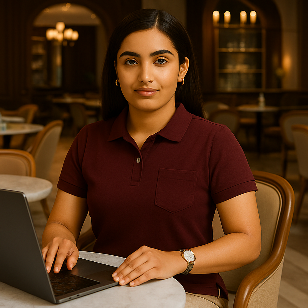 SHARXTRENDS Women’s Pure Cotton Pique Polo T-Shirt | Regular Fit | Ribbed Collar & Half Sleeve | 210–220 GSM | Casual, Office & Daily Wear