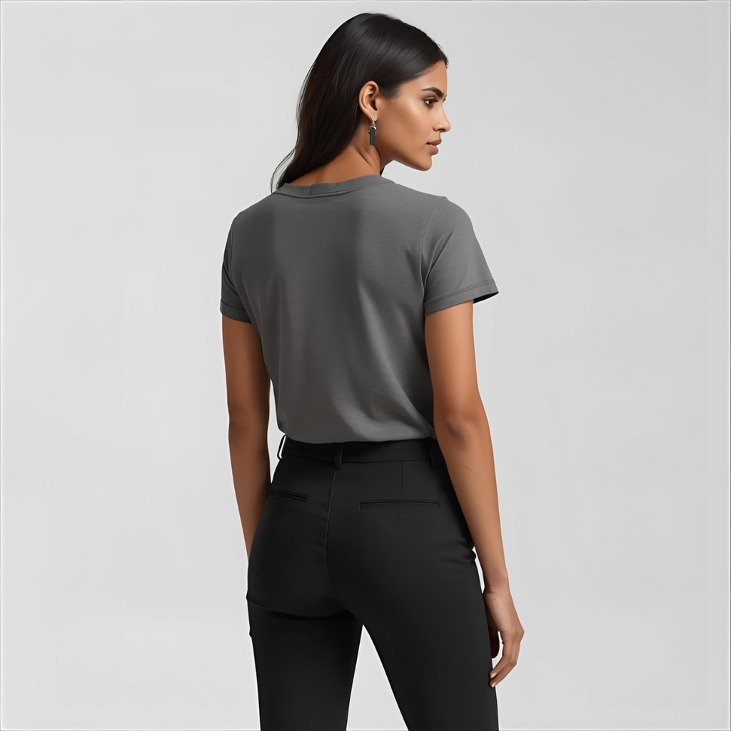 Sharx Half Sleeve Steel Gray Cotton T Shirt