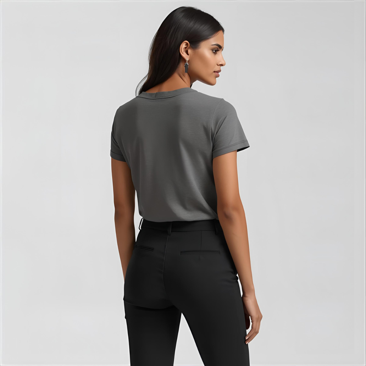 Sharx Half Sleeve Steel Gray Cotton T Shirt