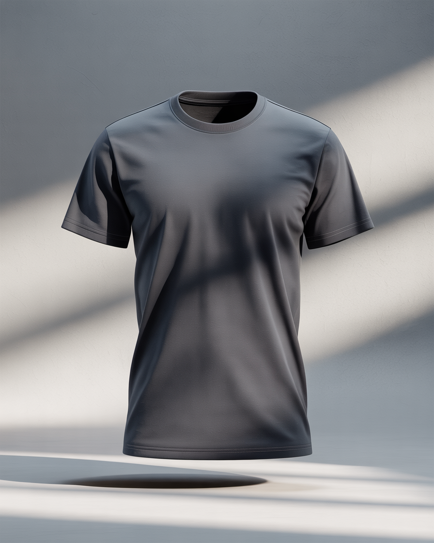 Sharx Half Sleeve Steel Gray Cotton T Shirt