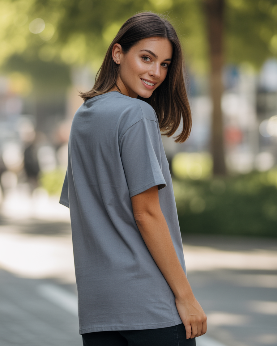 Sharx Half Sleeve Steel Gray Cotton T Shirt