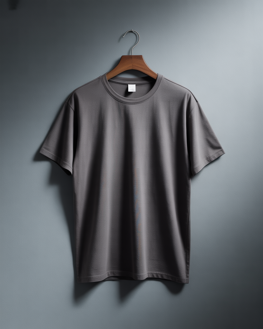 Sharx Half Sleeve Steel Gray Cotton T Shirt